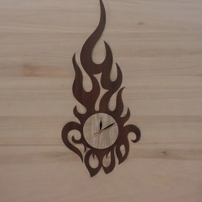 Intra απο ξύλο plywood 3mm-4mm πάχος – Ξύλινο ρολόι τοίχου Fire Flame 20x25 cm INTRAVECTRY-MY544687