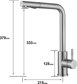 Acquanet Sienna 0213 Inox - Μπαταρία Κουζίνας