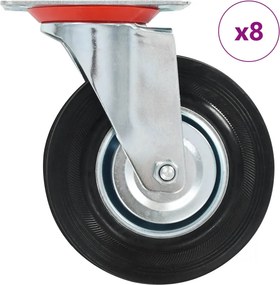 vidaXL Ρόδες Περιστρεφόμενες 8 τεμ. 125 χιλ.