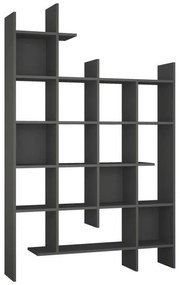 Βιβλιοθήκη Manco σε ανθρακί απόχρωση 122x25.5x188εκ 122x25.5x188 εκ.