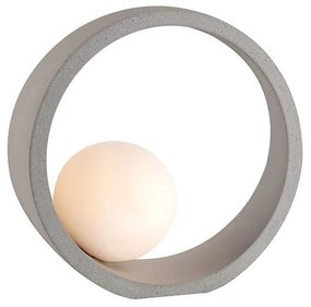 Επιτραπέζιο Φωτιστικό MK421T24G 1ΧG9 D24x10 Grey-White Aca Decor Cement