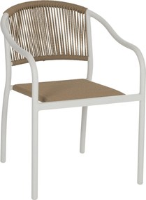 ΠΟΛΥΘΡΟΝΑ ΑΛΟΥΜΙΝΙΟΥ ΛΕΥΚΟ ΜΕ PE RATTAN WICKER HM5856.01 57x63x80Yεκ.