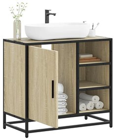 Ντουλάπι Νιπτήρα Μπάνιου Sonoma Δρυς 65 x 33 x 60 εκ. από Τεχνητό Ξύλο