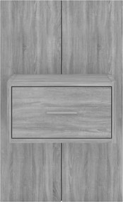 vidaXL Κομοδίνα Επιτοίχια 2 Τεμ. Γκρι Sonoma