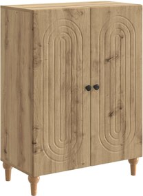 vidaXL Πλαϊνό γραφείο Artisan Δρυς 66 x 34,5 x 90 εκ