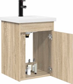 vidaXL Μονάδα μπάνιου με βρύση Sonoma Δρυς 42 x 40 x 74,5 εκ
