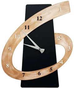 Ρολόι Τοίχου Beyan 279ENZ2702 40x50cm Black-Brown Wallity Μέταλλο