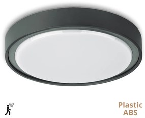 Πλαφονιέρα  IP65 με Αισθητήρα Κίνησης Led 15w 3000K 1200lm D300xH77mm Anabella Viokef 4283100