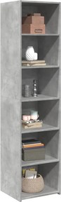 vidaXL Ντουλάπι Γκρι Σκυροδέματος 45x41x185 εκ. Επεξεργασμένο Ξύλο