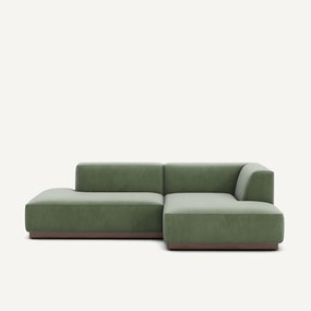 Γωνιακός δεξιός καναπές με βελούδινη ταπετσαρία, Jacopo