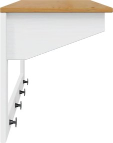 vidaXL Κρεμάστρα HILL Λευκό και καστανό μέλι 90 x 35 x 41.5 εκ.