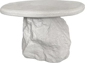 Βοηθητικό τραπέζι Zinol pakoworld mdf-polyresin λευκό Φ58x41εκ