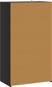 vidaXL Highboard Μαύρη Δρυς 70 x 41 x 124 εκ. Επεξεργασμένο Ξύλο
