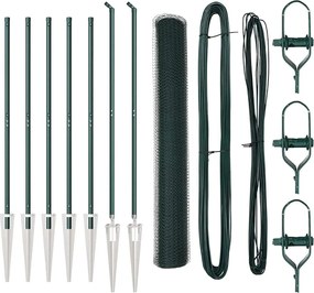 vidaXL Στύλος Περιφράξεων Πράσινο 10 x 1 μ (πλέγμα 13 mm)