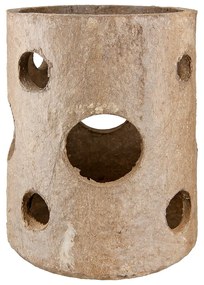 Ανεμοφωτιστικό &#039;Nordic&#039; Χαρτοπολτός Καφέ 16x16.5x26.5cm