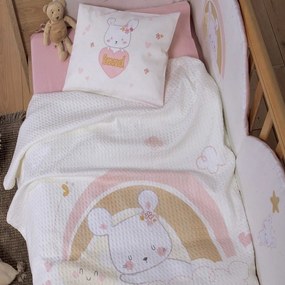 Κουβέρτα Βρεφική Πικέ Welcome Little One Ecru Nef-Nef Cradle 110x150cm 100% Βαμβάκι