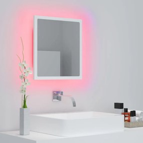 vidaXL Καθρέφτης Μπάνιου με LED Λευκός 40 x 8,5 x 37 εκ. Ακρυλικός