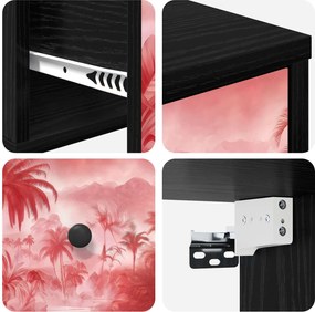 vidaXL Τοίχου κομοδίνο AACHEN Μαύρη Δρυς 36 x 33 x 25 εκ.