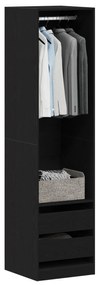 vidaXL νηματικάXL Ντουλάπα - Μαύρη Δρυς, 50 x 50 x 200 cm, Φτιαγμένη από Μηχανισμένο Ξύλο