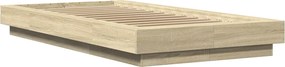 vidaXL Κρεβάτι δαπέδου Sonoma Δρυς 80 x 210 cm Επεξεργασμένο Ξύλο