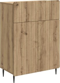 vidaXL Πλαϊνό γραφείο Artisan Δρυς 66 x 34,5 x 92 εκ.