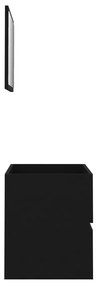 vidaXL Σετ Επίπλων Μπάνιου 2 Τεμαχίων Μαύρο από Επεξεργασμένο Ξύλο