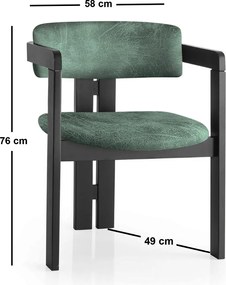 Καρέκλα Μαύρο / Πράσινο CO 58x49x76