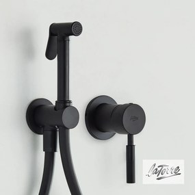 La Torre Flush Mix 12211 Black Matt - Σύστημα μπιντέ για ζεστό &amp; κρύο νερό