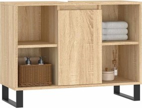 vidaXL Ντουλάπι Μπάνιου Sonoma Δρυς 80 x 33 x 60 εκ. από Επεξεργ. Ξύλο