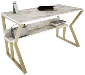 Γραφείο Wake 875ZNA4574 120x60x72,8cm Marble Effect White