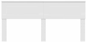 vidaXL Κεφαλάρι με κεφαλάρι Λευκό 200 cm Επεξεργασμένο ξύλο