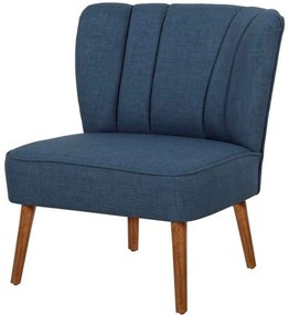 Πολυθρόνα Monn Way 558ZEN1153 64x65x75cm Navy Blue Polyester,Wood