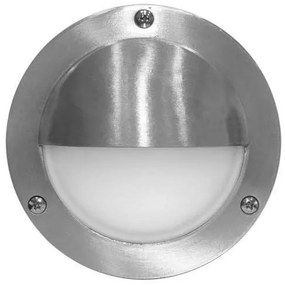 Πλαφονιέρα τοίχου Led 1.2W στρογγυλή με σκίαστρο εξωτερική 9092 Lumen-3-90926600-Σατινέ Λευκό 3-90926600