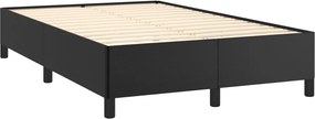 vidaXL Σκελετός Κρεβατιού Χωρίς Στρώμα Μαύρο 120x190 εκ.Συνθ. Δέρμα