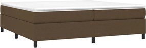 vidaXL Κρεβάτι Boxspring με Στρώμα Σκούρο Καφέ 200x200 εκ. Υφασμάτινο