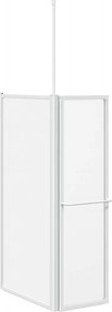 Διαχωριστικό Μπάνιου Επιτοίχιο Σχήμα L 70x120x137εκ 4 Πτυσσόμενα Πάνελ