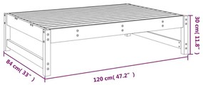 Υποπόδιο Κήπου 120 x 80 εκ. από Εμποτισμένο Ξύλο Πεύκου - Καφέ