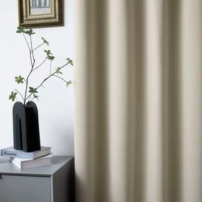Beauty Home Κουρτίνα Blackout σκίασης με 8 κρίκους Ideal Art 8400 140x270 Άμμου