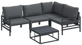 vidaXL Σετ Καναπέ Κήπου 6 pcs Ανθρακί Ατσάλι