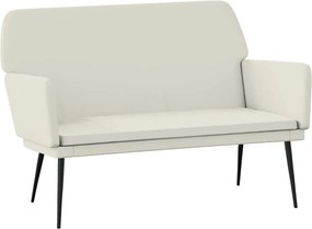vidaXL Πάγκος Κρεμ 108x79x79 εκ. Βελούδινος