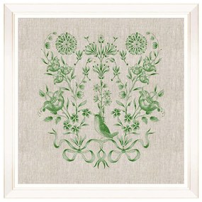 Κάδρο Embroidery Folk III FA13256 70x70cm Green MindTheGap Τετράγωνοι Ξύλο