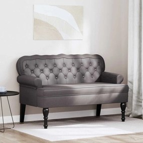 vidaXL Καναπές Chesterfield Γκρι 119.5 x 64.5 x 75 εκ. Τεχνητό Δέρμα
