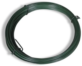 vidaXL Συρματόπλεγμα Περίφραξης Πράσινο 1,5 x 25 μ. Ατσάλινο + Στύλοι