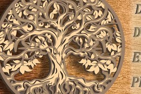 Σετ των 2 Intra απο ξύλο plywood 3mm-4mm πάχος – Δέντρο της Ζωής/Φθινοπωρινό Δέντρο/Πολυστρωματικό Δίασταση 20x20 cm INTRAFABR-75645583