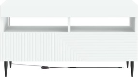 vidaXL Ντουλάπα LED Τηλεόρασης Λευκό Επεξεργασμένο Ξύλο