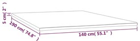 vidaXL Ανώστρωμα 140x190x5 εκ.