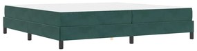 vidaXL Κρεβάτι box spring με στρώμα Σκούρο Πράσινο 200 x 200 cm