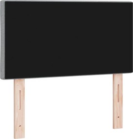 vidaXL LED κεφαλάρι Ανοιχτό γκρι 80 cm ύφασμα