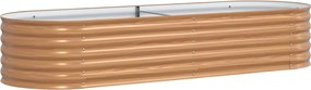 vidaXL Ανεβασμένο Κρεβάτι Καφέ 240 x 80 x 44 cm Ατσάλι
