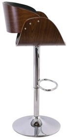 Σκαμπώ Bar JOY Καρυδί/PU Μαύρο 58x51x62/92-83/113cm